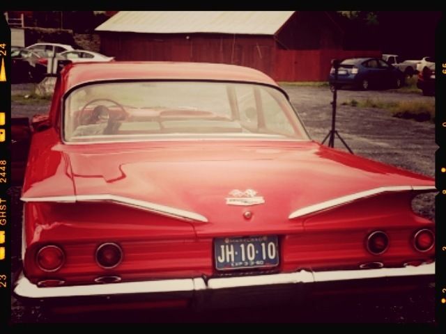 1960 Red Chevrolet Bel Air/150/210 2 Door Post