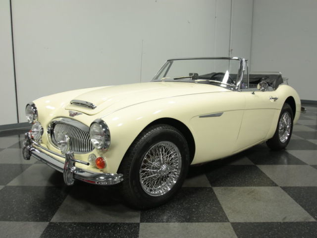 1967 White Austin Healey 3000 Convertible