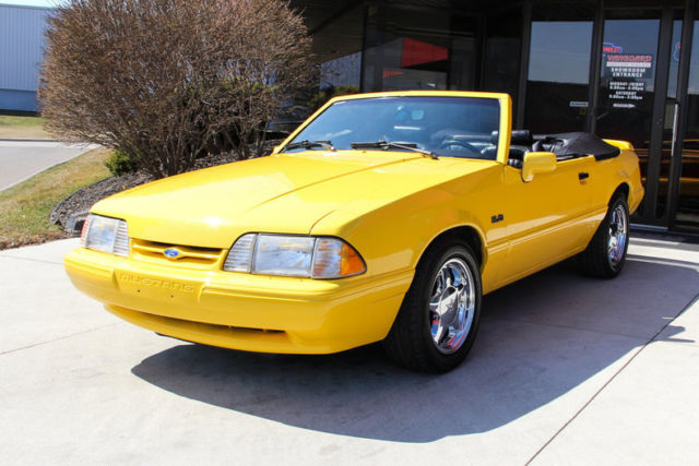 1993 Yellow Ford Mustang Convertible