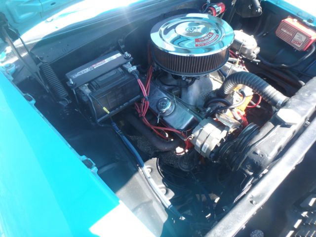 1955 Green / White Chevrolet Bel Air/150/210 Coupe