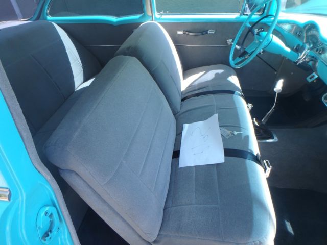 1955 Green / White Chevrolet Bel Air/150/210 Coupe