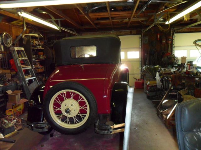 1928 Burgundy Ford Model A Coupe