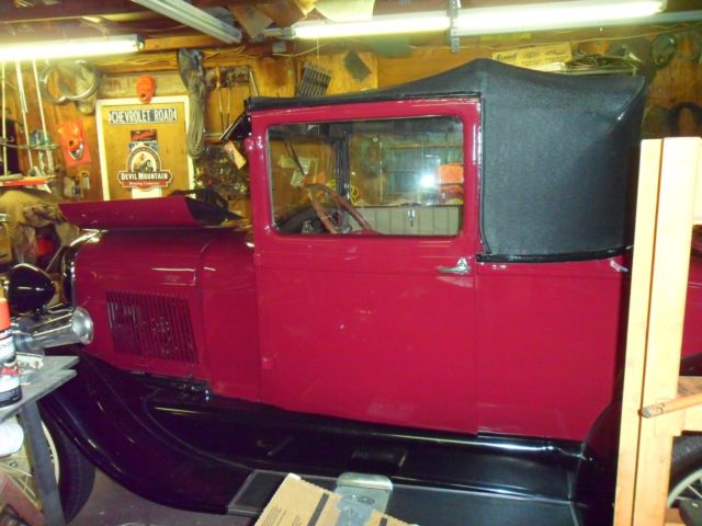 1928 Burgundy Ford Model A Coupe