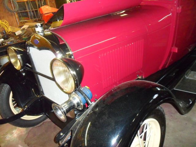 1928 Burgundy Ford Model A Coupe