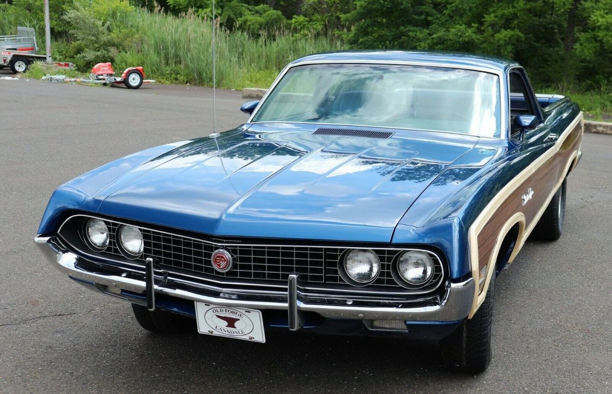 1970 Blue Ford Ranchero truck