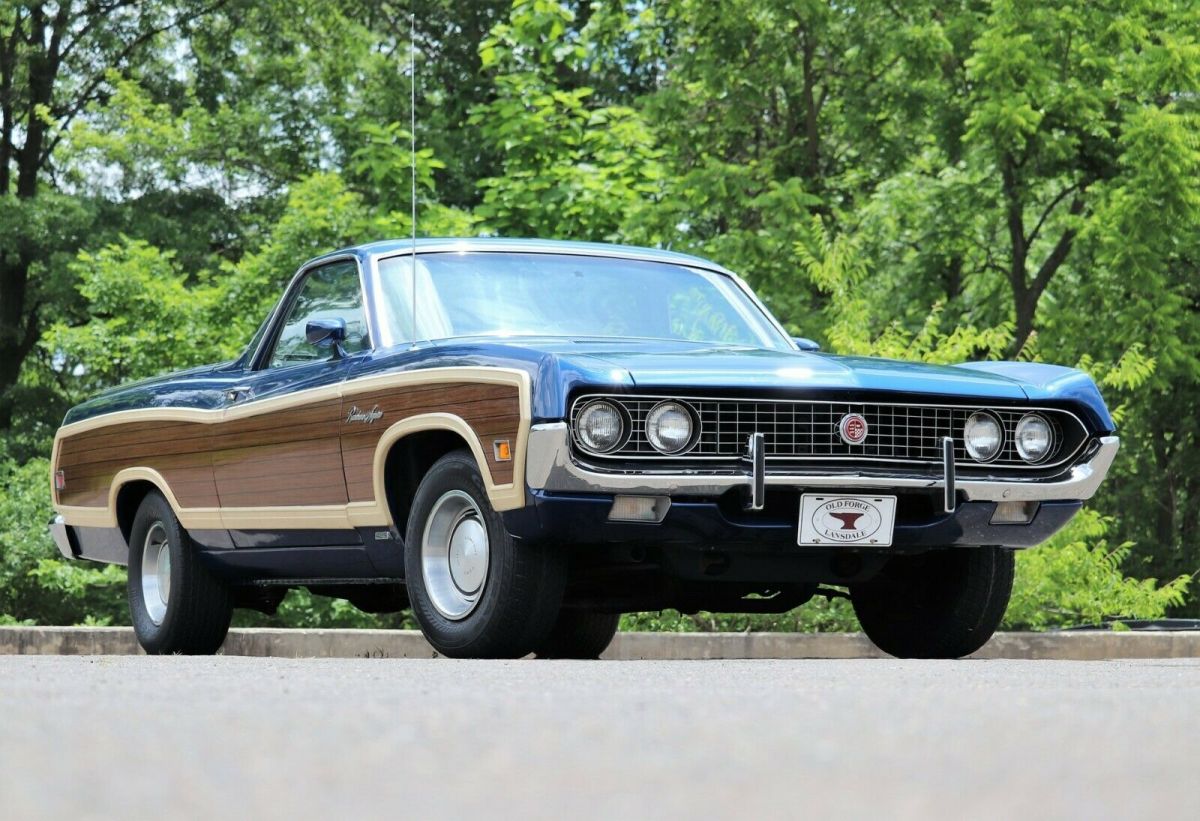 1970 Blue Ford Ranchero truck