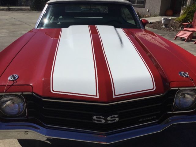 1972 Red Chevrolet Chevelle Convertible