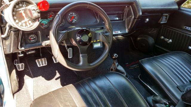 1972 white stripes on PPG sky blue Chevrolet Chevelle
