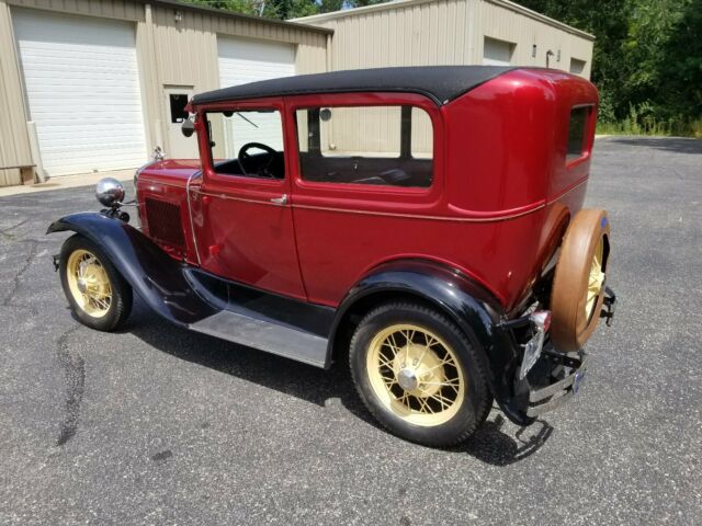 1930 Red Ford Model A Sedan