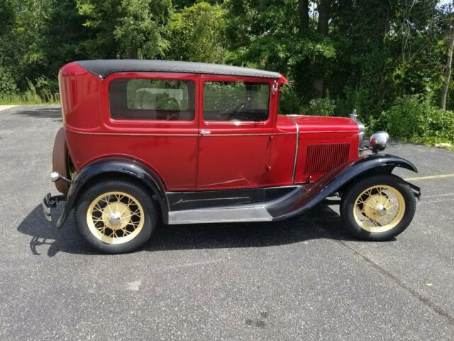 1930 Red Ford Model A Sedan
