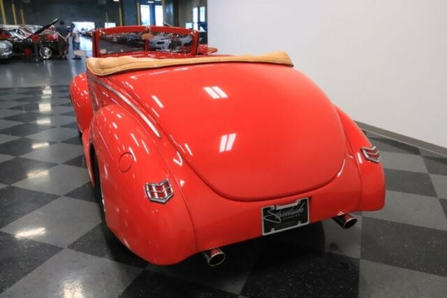 1940 Red Ford Deluxe Convertible