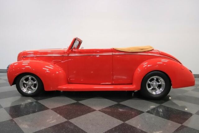 1940 Red Ford Deluxe Convertible
