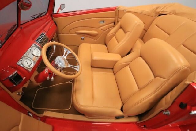 1940 Red Ford Deluxe Convertible