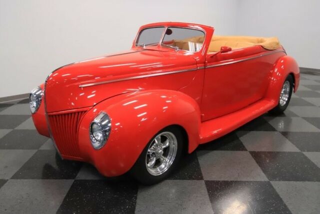 1940 Red Ford Deluxe Convertible