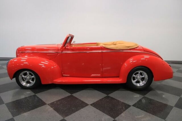 1940 Red Ford Deluxe Convertible