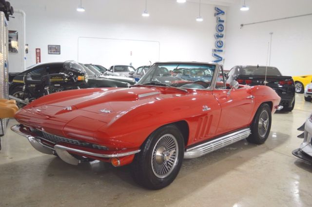 1966 Red Chevrolet Corvette Convertible