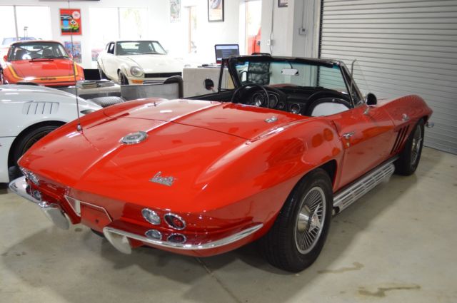 1966 Red Chevrolet Corvette Convertible