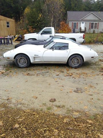 19760000 White with red pinstripes Chevrolet Corvette Coupe