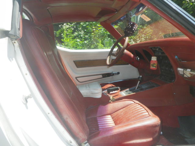 19760000 White with red pinstripes Chevrolet Corvette Coupe