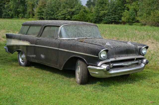 1957 Black Chevrolet Nomad