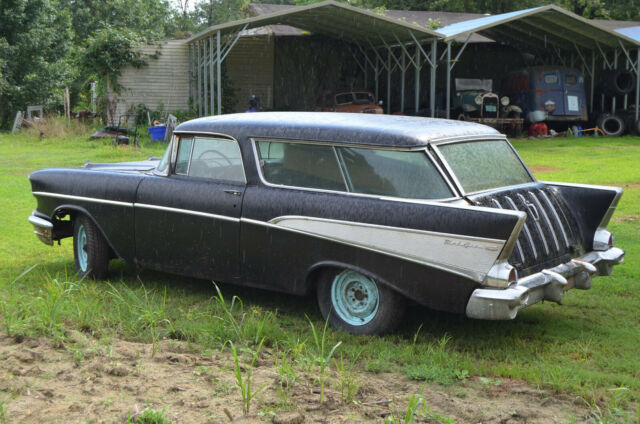 1957 Black Chevrolet Nomad