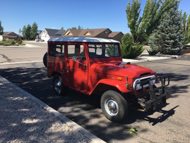 1970 Red Toyota Land Cruiser Cab & Chassis