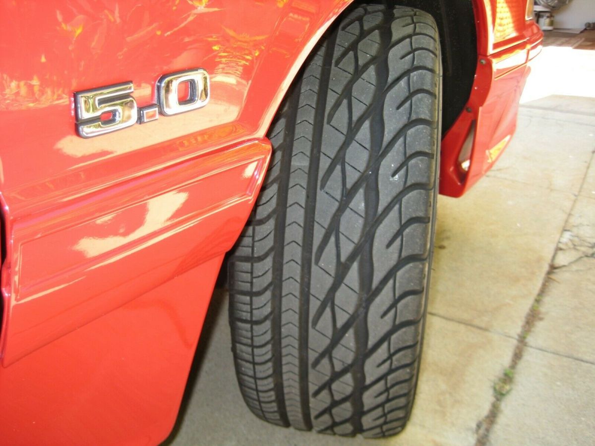 1992 Red Ford Mustang Convertible