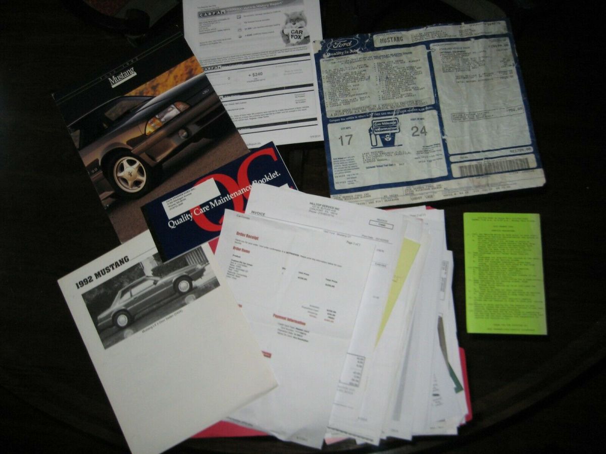 1992 Red Ford Mustang Convertible