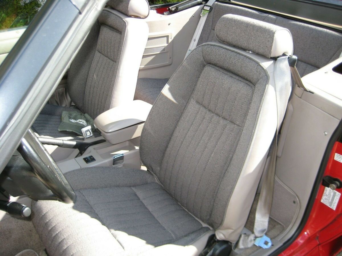 1992 Red Ford Mustang Convertible