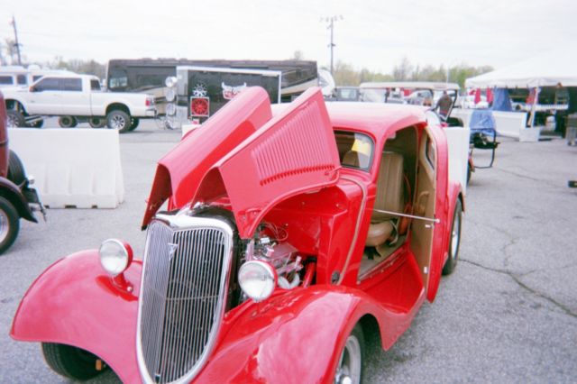 1934 Red Ford 3-Window Coupe