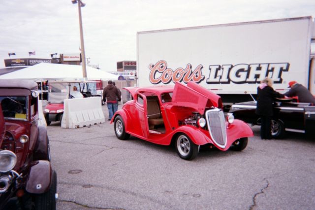1934 Red Ford 3-Window Coupe