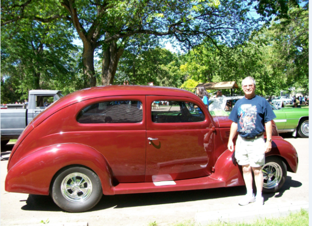 1939 Red Ford Standard Sedan