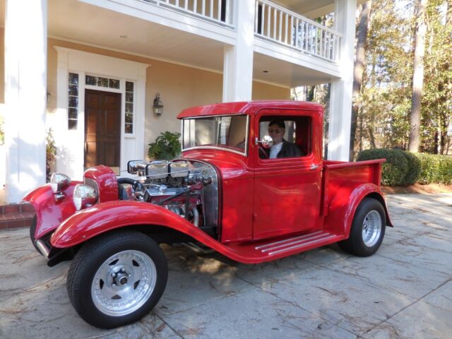 1932 Red Ford Street Rod Custom Truck