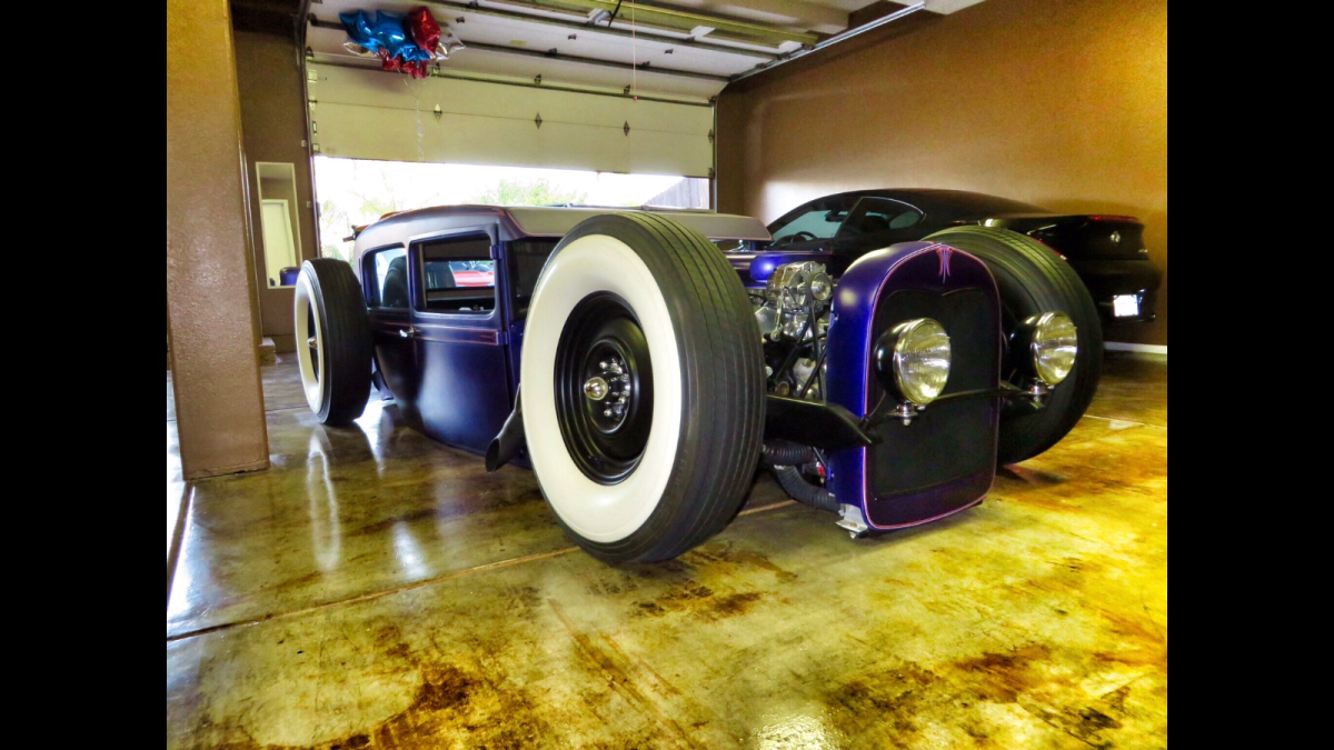 1928 Purple Ford Model A Coupe