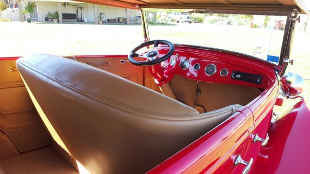 1932 Ferrari Fire Red Ford roadster 4 door Convertible