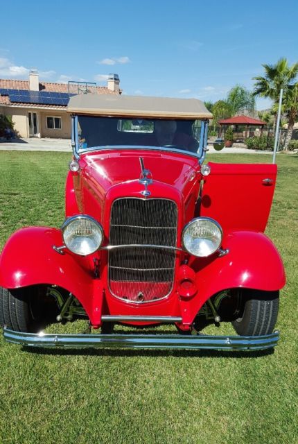 1932 Ferrari Fire Red Ford roadster 4 door Convertible