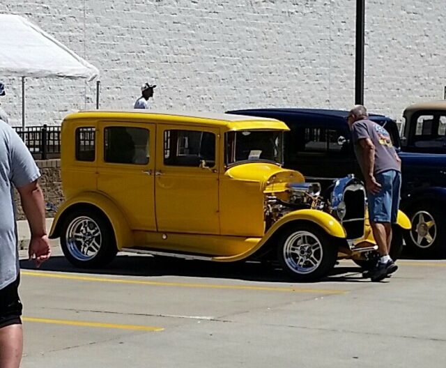 1929 Chrome Yellow Ford Model A Sedan