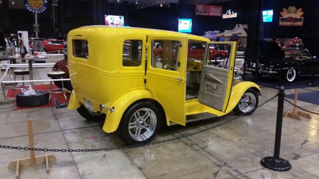 1929 Chrome Yellow Ford Model A Sedan