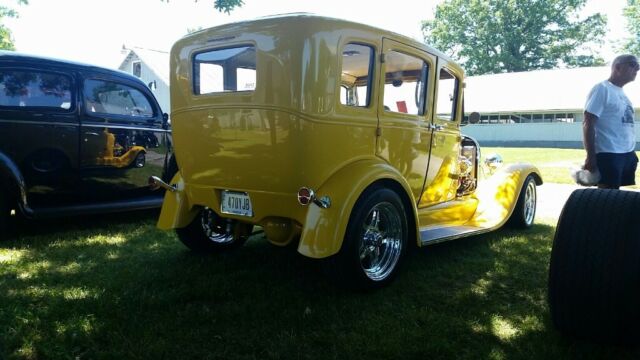1929 Chrome Yellow Ford Model A Sedan