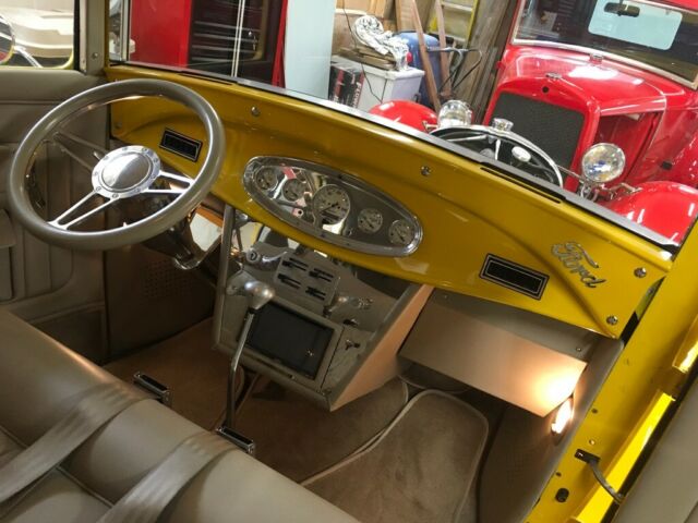 1929 Chrome Yellow Ford Model A Sedan