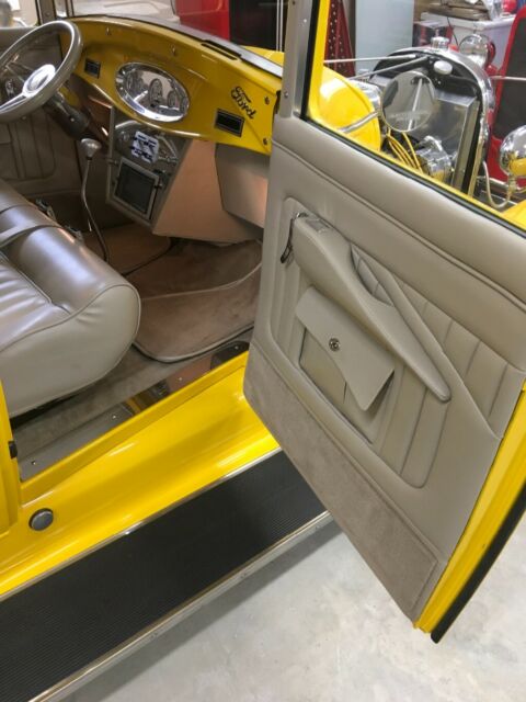 1929 Chrome Yellow Ford Model A Sedan