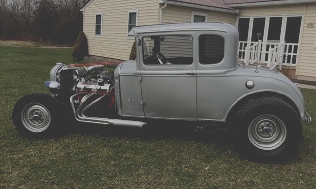 1930 Silver Ford Model A Coupe