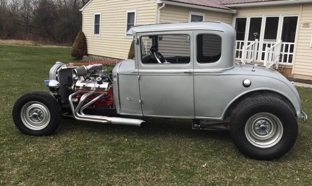 1930 Silver Ford Model A Coupe