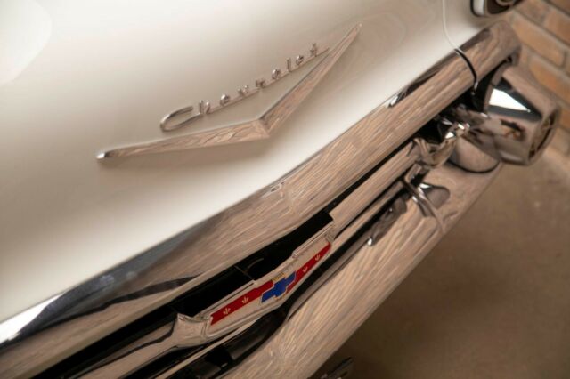 1957 White Chevrolet Bel Air/150/210 Sedan