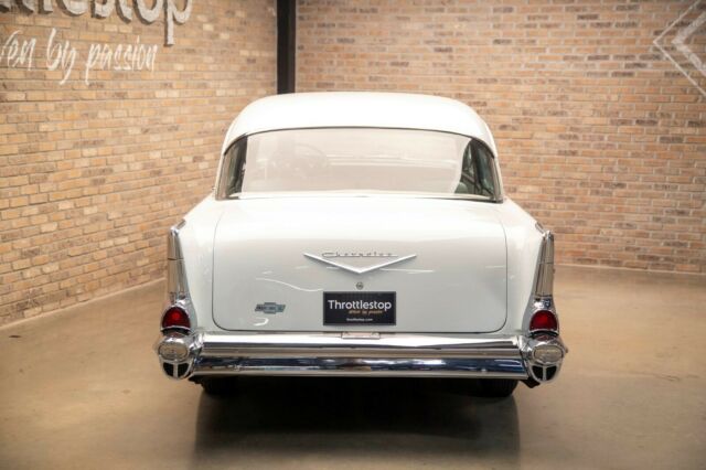 1957 White Chevrolet Bel Air/150/210 Sedan
