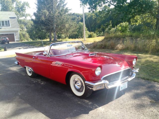 1957 Red Ford Thunderbird Convertible