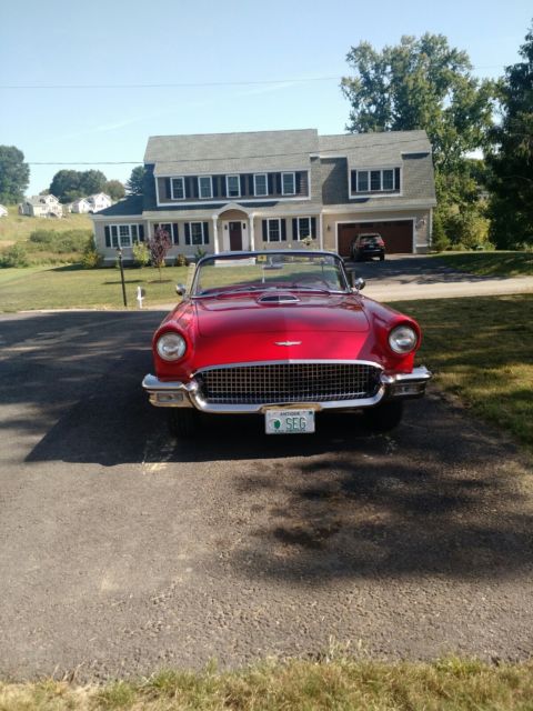 1957 Red Ford Thunderbird Convertible