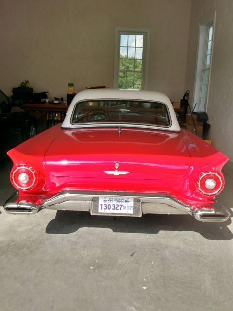 1957 Red Ford Thunderbird Convertible