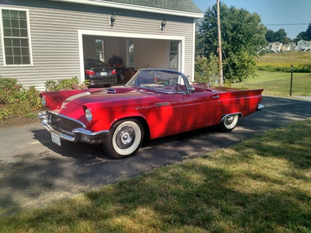 1957 Red Ford Thunderbird Convertible