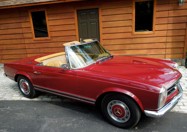 1965 Burgundy Mercedes-Benz SL-Class Convertible